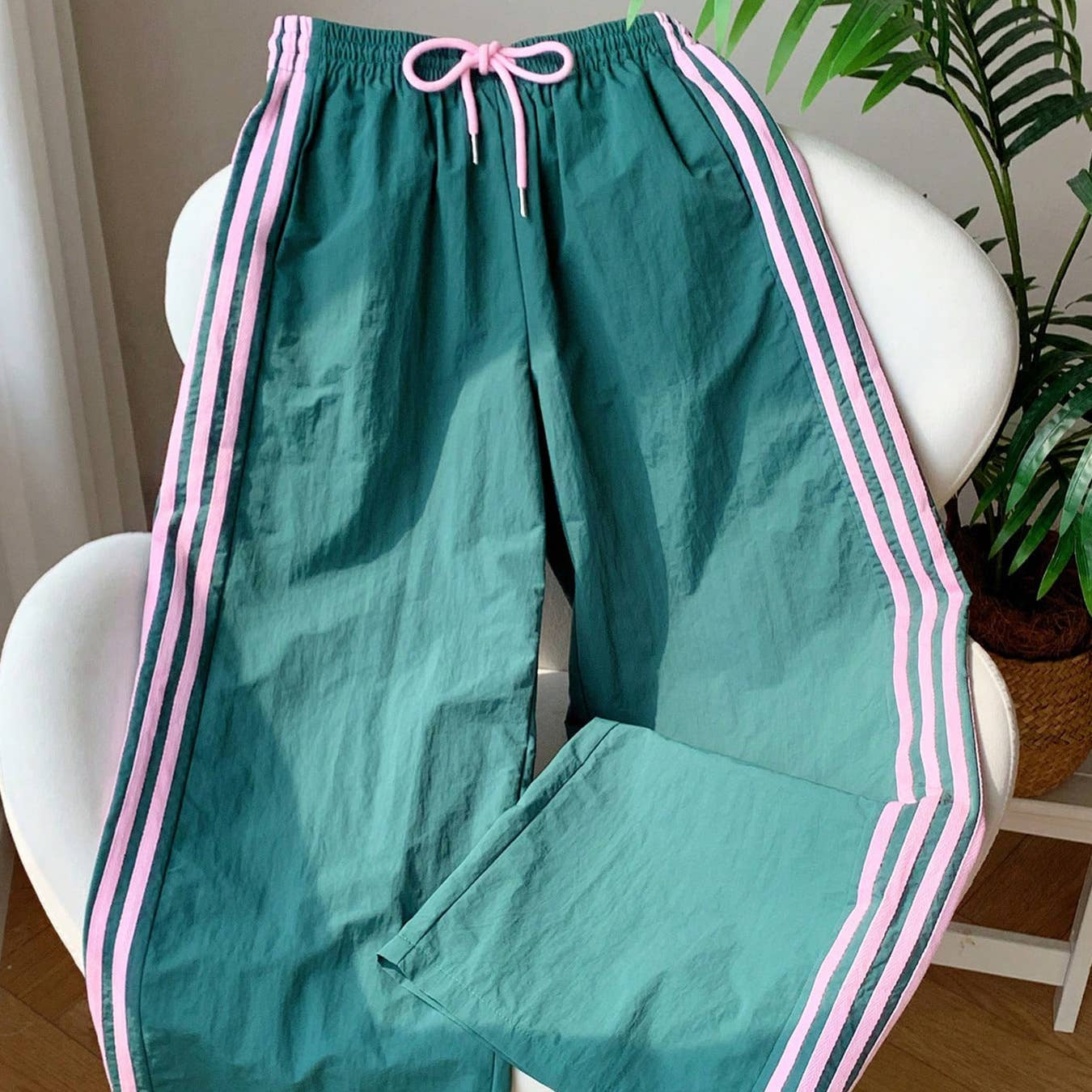 Striped Wide Leg Track Pants – UrbanSun