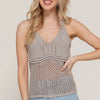 V-Neck Crochet Sweater Top