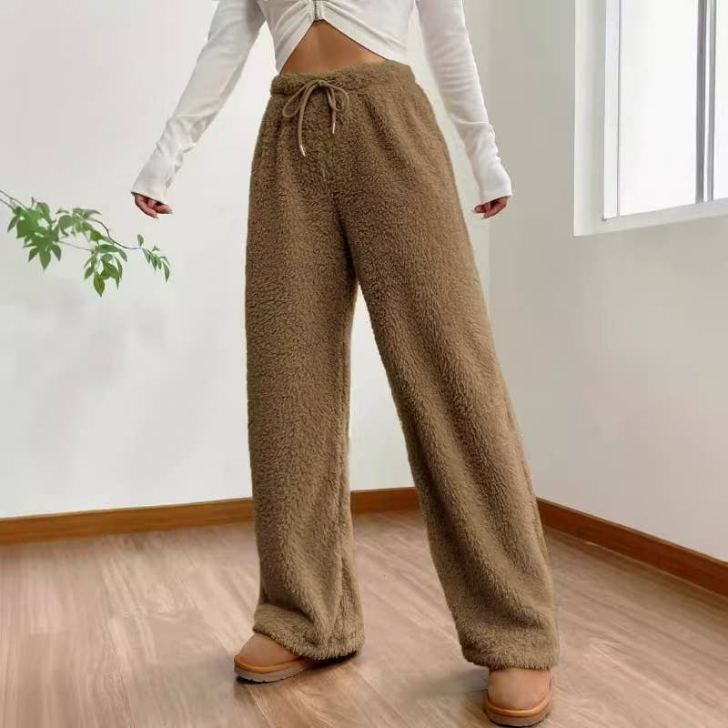 Fleece Wide Leg Lounge Pants