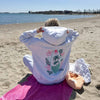 Surfboard & Sunset Embroidered Oversized Hoodie