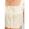 Floral Tie Front Corset Top