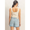 Floral Tie Front Corset Top