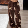 Bear Pattern Fleece Pants