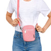 Fydelity Small Crossbody Bag - Corduroy Pink