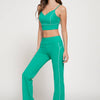 Waist Band Contrast Piping Detail Workout Pants
