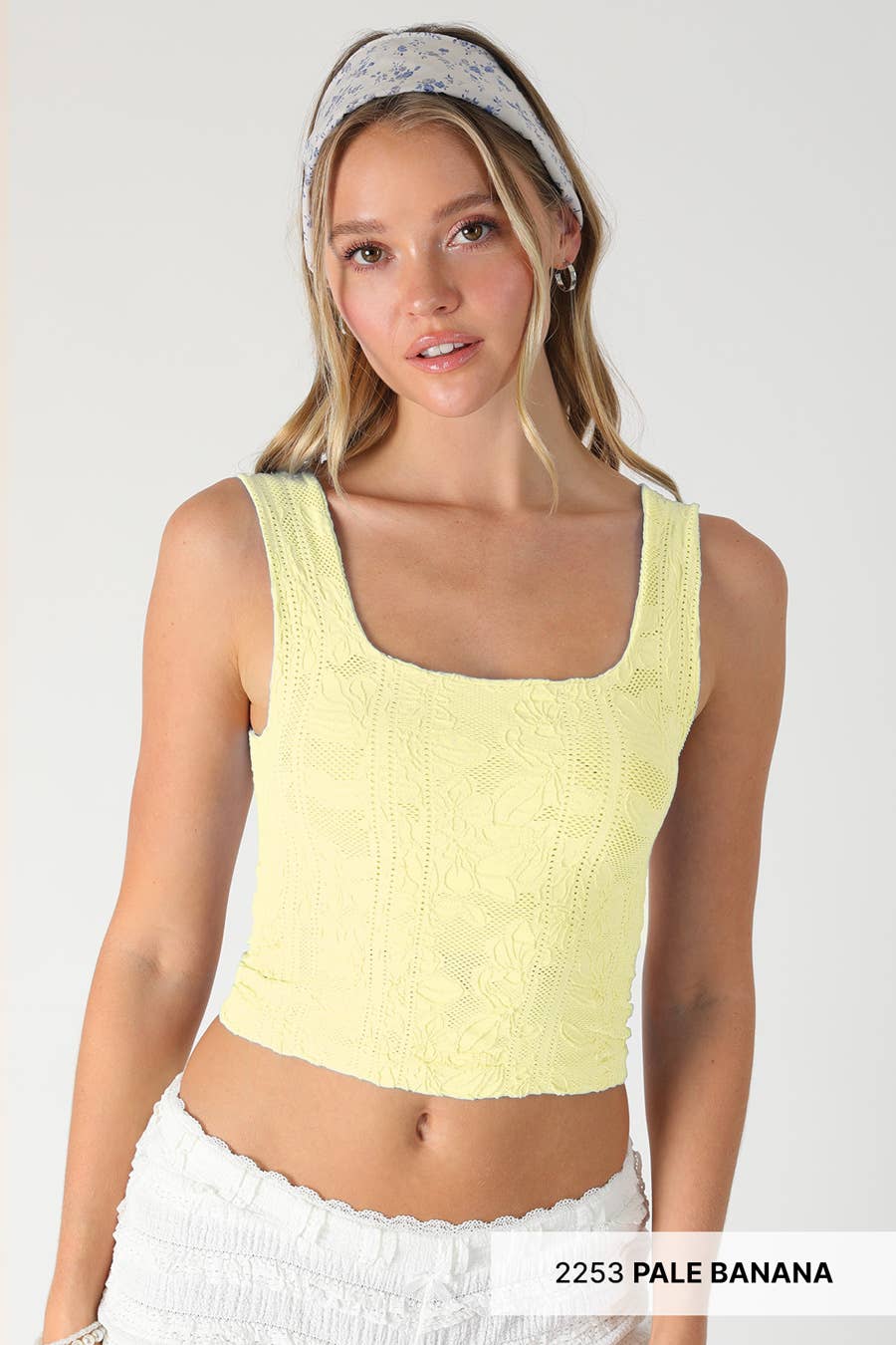 Double Lace Square Crop Top