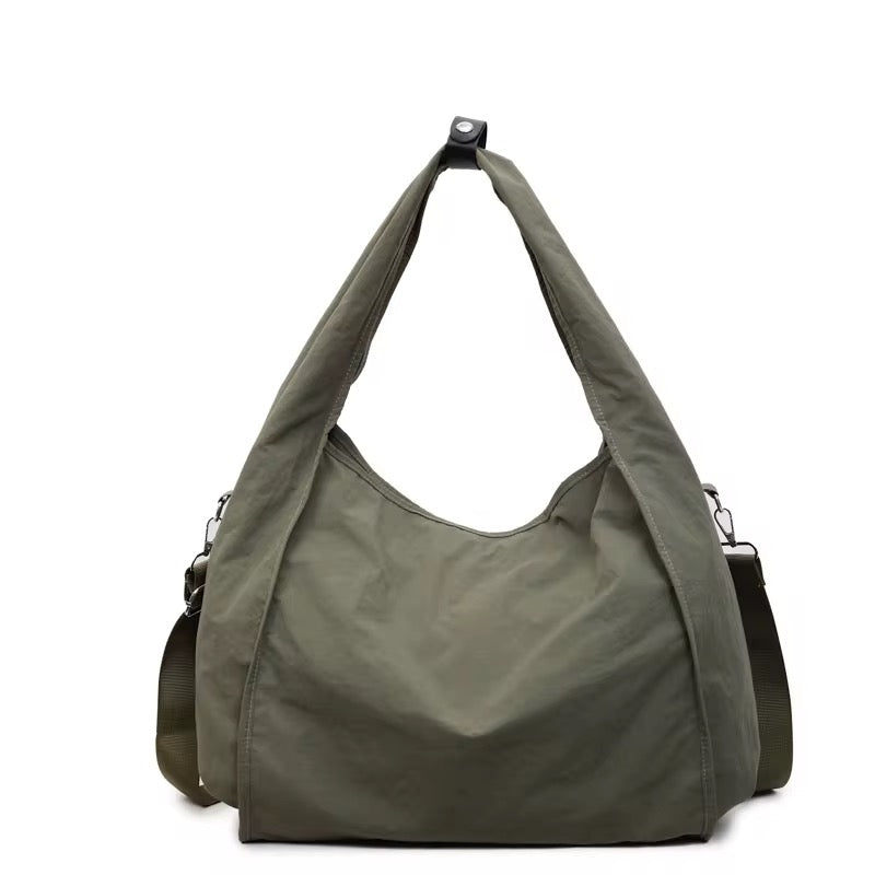 Nylon Tote Bag W/ Crossbody Strap