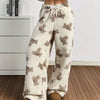 Bear Pattern Fleece Pants