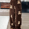 Bear Pattern Fleece Pants
