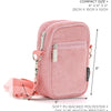 Fydelity Small Crossbody Bag - Corduroy Pink