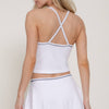 X-Back Cami Top & Flared Mini Skort Seamless Knit Set