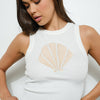 Shell Embroidery Tank