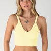 Ribbed V-Neck Bra Top