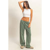 Basics High-Waisted Straight-Cut Drawstring Pants