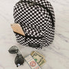Mini Check Black Backpack