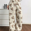 Bear Pattern Fleece Pants