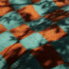 UrbanSun Orange + Turquoise Checkered Blanket