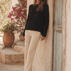 Women's Long Sleeve Pocket Ribbed Top