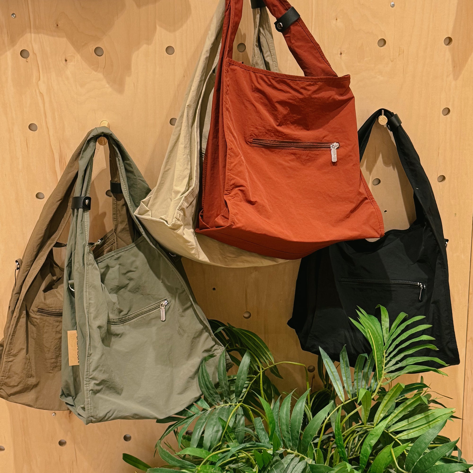 Nylon Tote Bag W/ Crossbody Strap