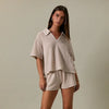 Mid-Rise Striped Knit Short