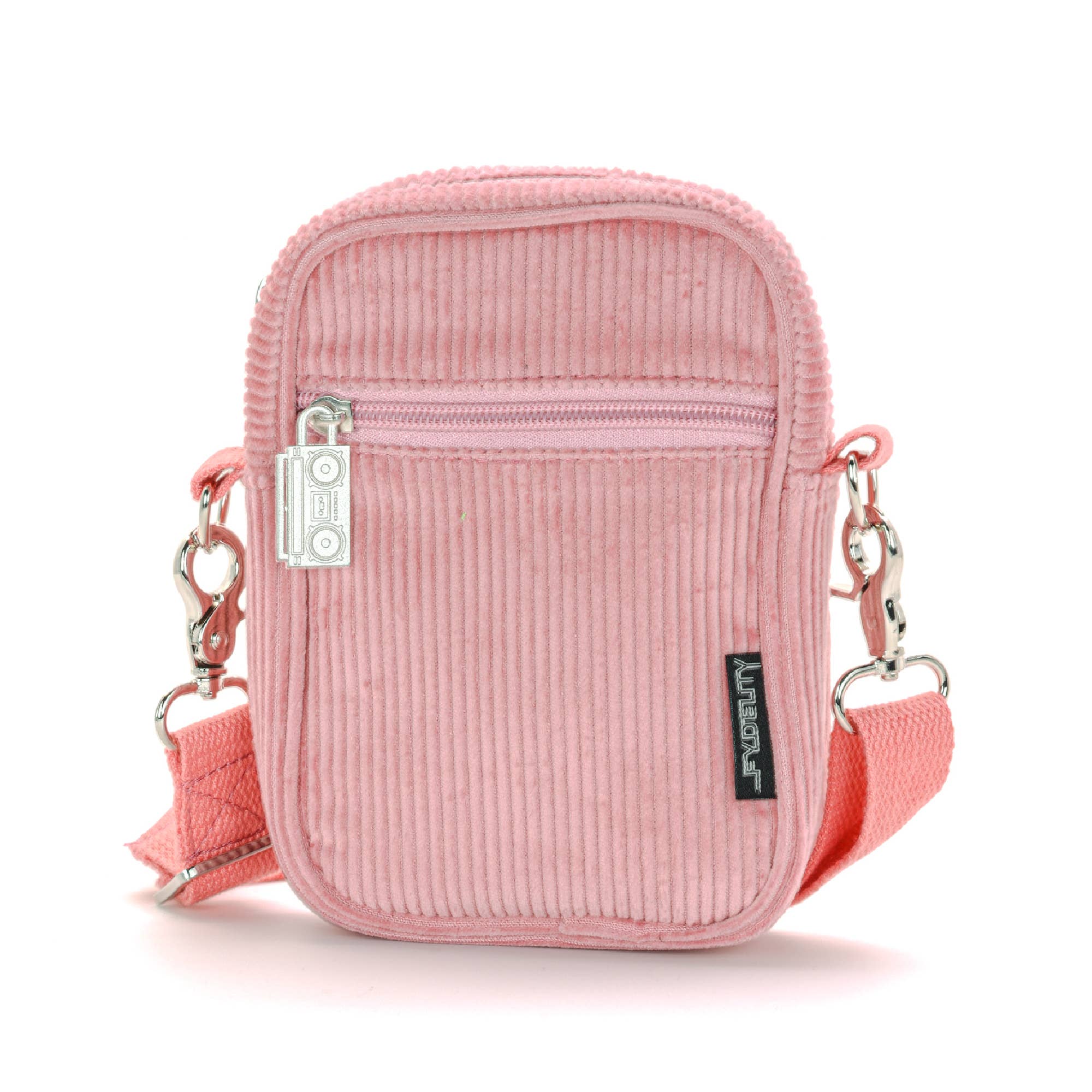 Fydelity Small Crossbody Bag - Corduroy Pink