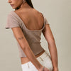 Scoop Back Striped Top