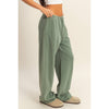 Basics High-Waisted Straight-Cut Drawstring Pants