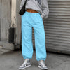 WOMEN'S ELASTIC WAIST FRONT POCKETS ADJUSTABLE LEGS PANTS