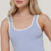 Scalloped Pearl Knit Tank