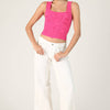 Double Lace Square Crop Top