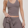 X-Back Cami Top & Flared Mini Skort Seamless Knit Set