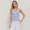 Scalloped Pearl Knit Tank