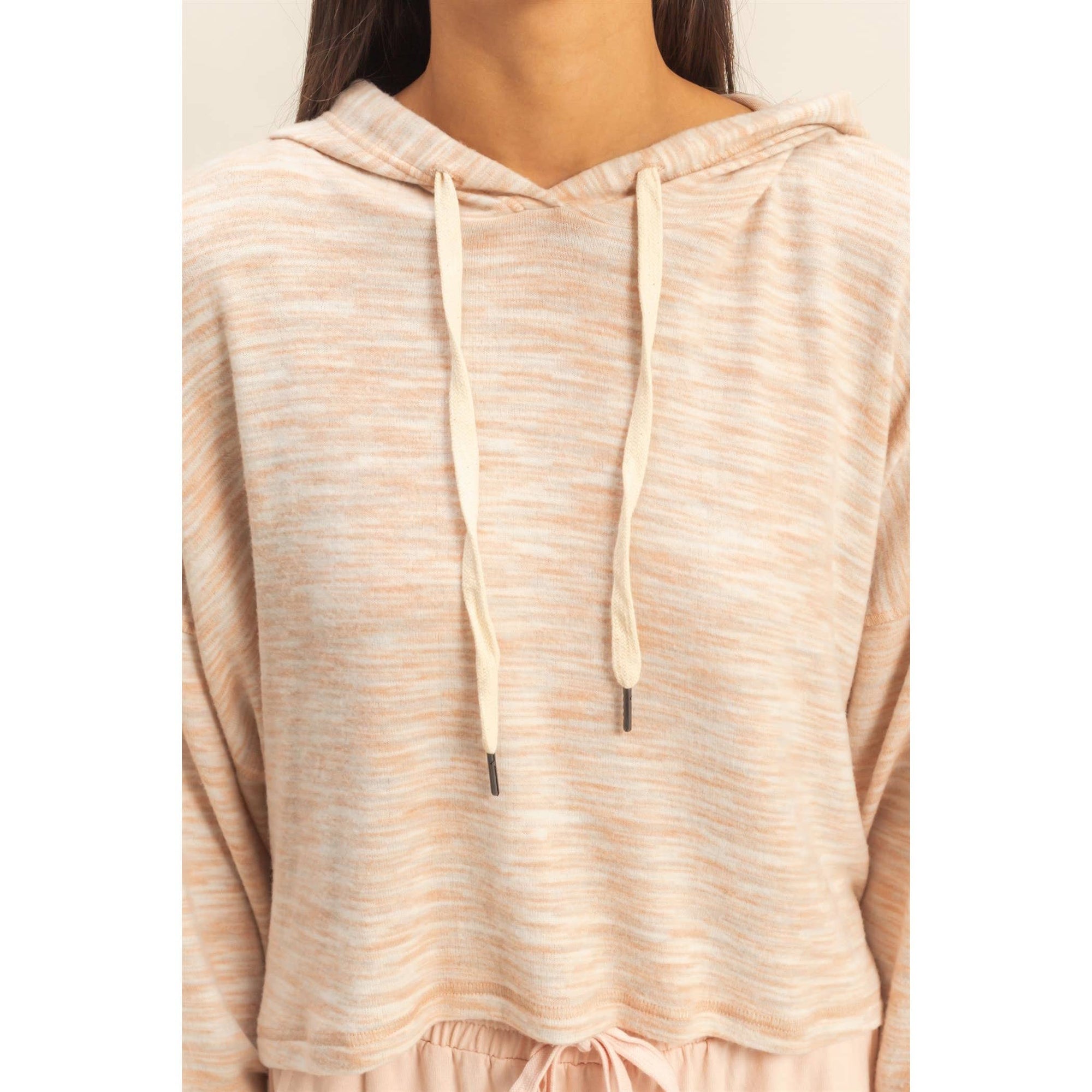 Long Sleeve Crop Acid Wash Sweatshirt