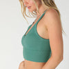 Ribbed V-Neck Bra Top