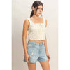 Floral Tie Front Corset Top