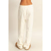 Basics High-Waisted Straight-Cut Drawstring Pants