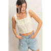 Floral Tie Front Corset Top